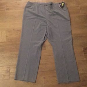 NWT Investments II Size 22W Gray Pinstriped Slacks